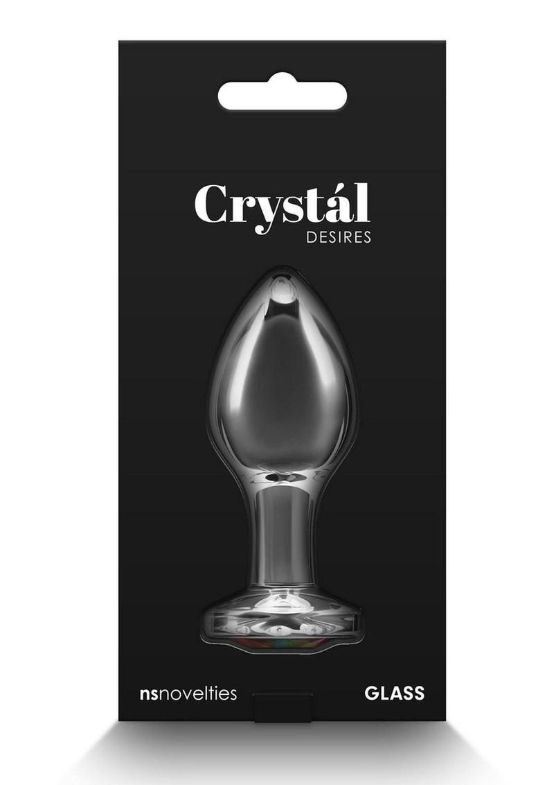 Crystal Desires Rainbow Gem Glass Anal Plug