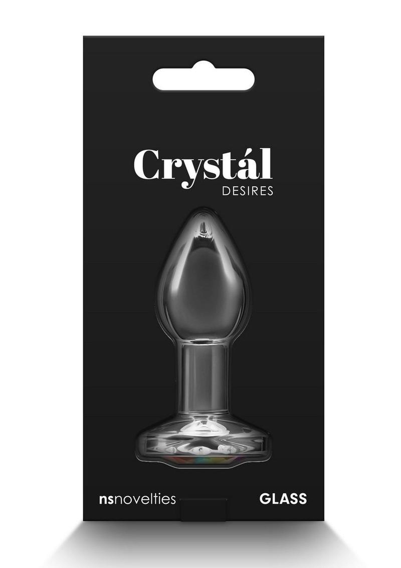 Crystal Desires Rainbow Gem Glass Anal Plug