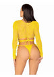 Daisy Lace Wrap-Around Crop Top and Side Tie Panty 2pc Set