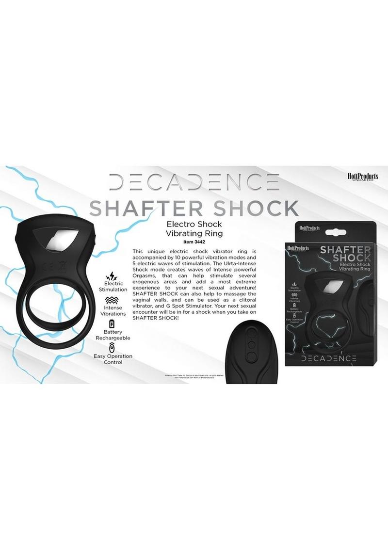 Decadence Shafter Shock Silicone Electro Shock Cock Ring
