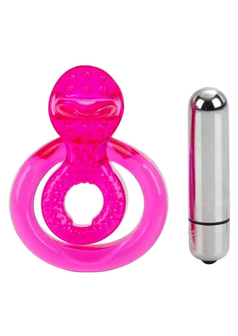 CalExotics Clit Flicker Dual Cock Ring