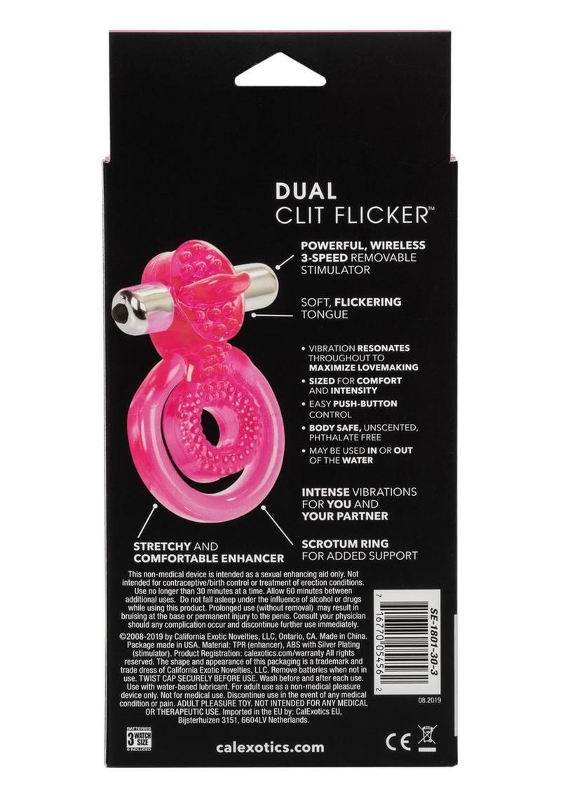 CalExotics Clit Flicker Dual Cock Ring