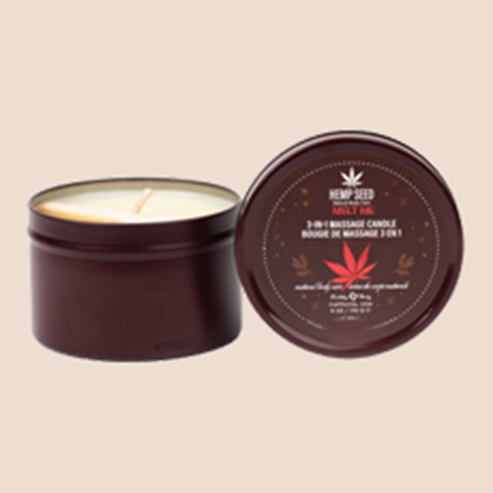 Earthly Body 2026 Hemp Seed 3-in-1 Holiday Massage Candle in Melt Me