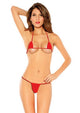 Eat Me Gummy Thong and Bra Strawberry Red One Size Fits All - Red - One Size