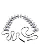 Edge Body Zipper Clothes Pins - Black/Silver