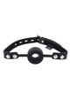 Edge Silicone Ring Gag - Black/Silver