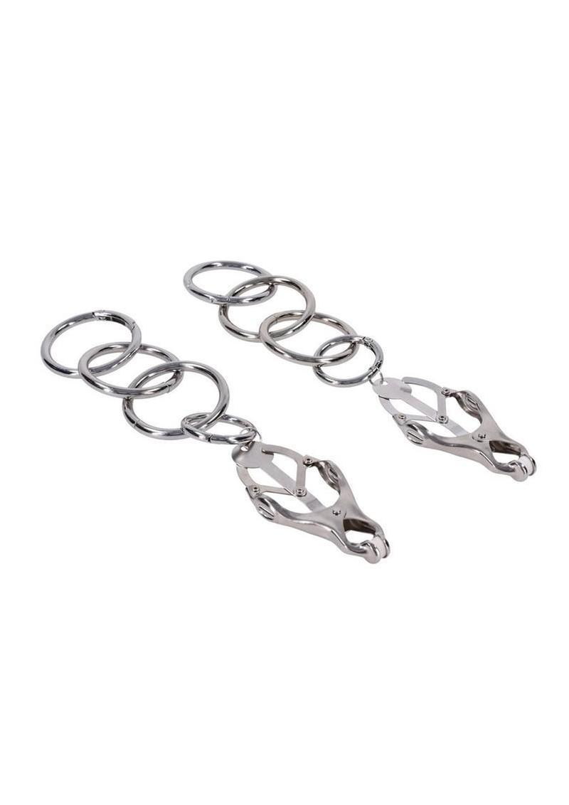 Edge Tuggable Clover Metal Nipple Clamps