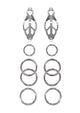 Edge Tuggable Clover Clamps - Black/Silver