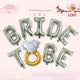 Silver Bride To Be foil balloons with diamond ring balloon