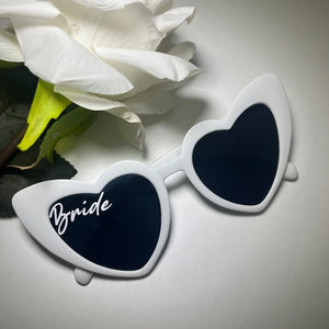 Bride and Groom Heart Frame Party Sunglasses