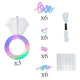 Iridescent paper honeycomb diamond ring hanging decoration