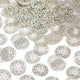 Holographic silver disco ball table confetti discs