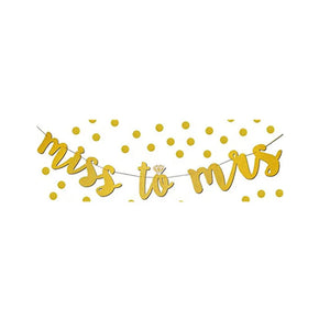 Miss To Mrs Glitter Banner