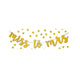 Gold glitter Miss To Mrs banner with diamond ring pennants