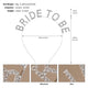 Silver rhinestone Bride To Be letter headband