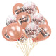 Rose gold She Said Yaaas balloon pack with metallic and confetti balloons