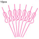 Pink reusable novelty Bride drinking straw