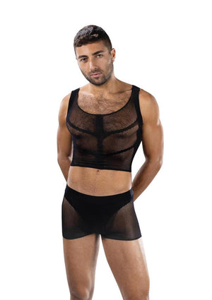 Envy Menswear Fishnet Armor Set 2 Piece