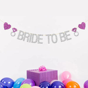 Bride To Be Glitter Banner