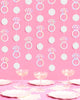 Iridescent foil engagement ring garland on white string