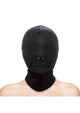 Fetish and Fashion Zippered Mouth Hood - Black - One Size