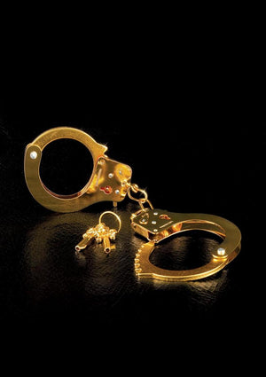 Fetish Fantasy Gold Metal Cuffs with Quick Release