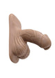 Gender X Silicone Packer Dildo in Caramel, profile view
