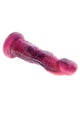 Gender X Whimsical Vibrating Dildo in Multicolor, lying on its side