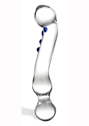 Glas Curved G-Spot Glass Textured Dildo