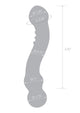 Glas Curved G-Spot Glass Textured Dildo dimensions diagram