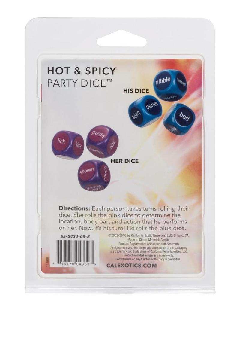 Hot and Spicy Party Dice Adult Couples Game
