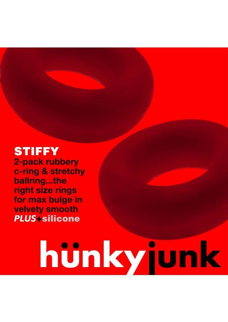 Hunkyjunk Stiffy Bulge Silicone Cock Rings 2 Pack