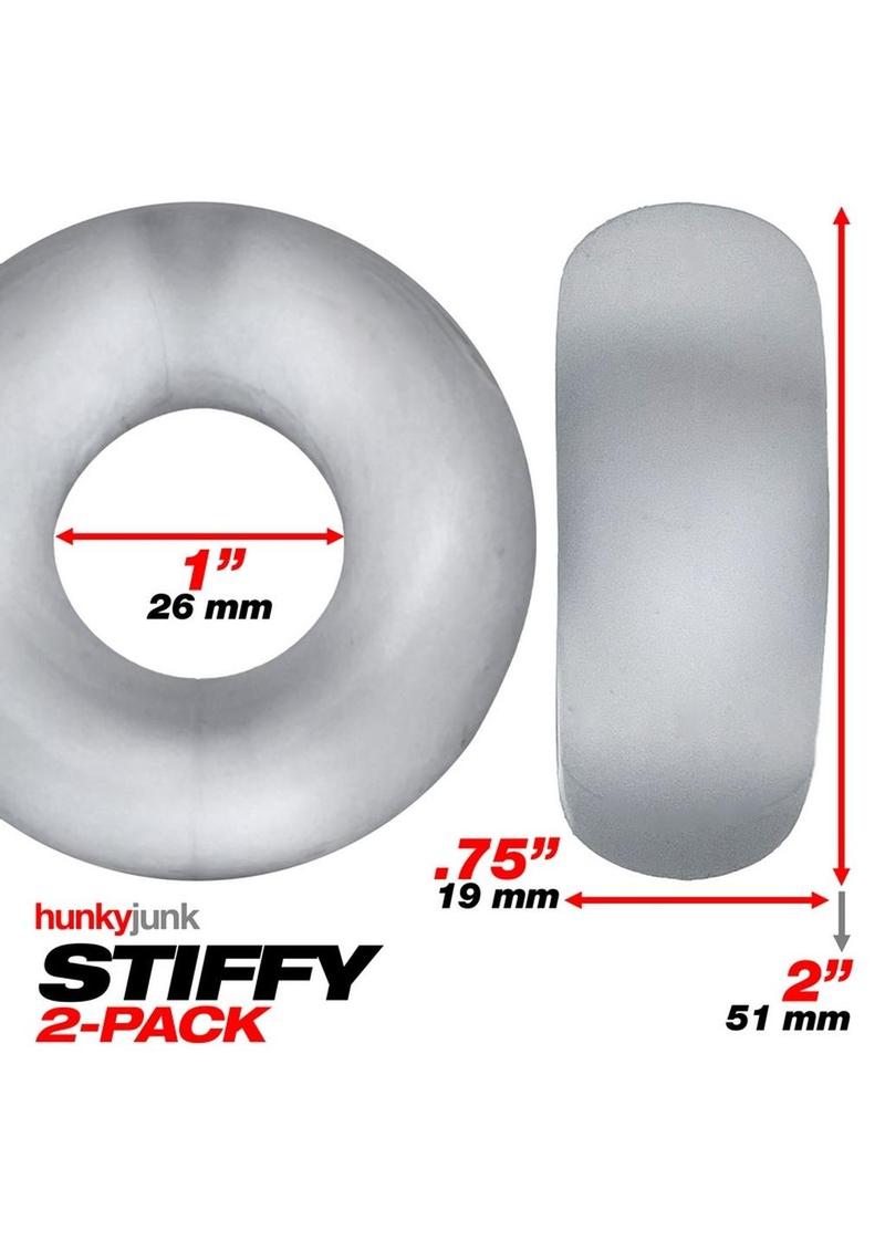 Hunkyjunk Stiffy Bulge Silicone Cock Rings 2 Pack