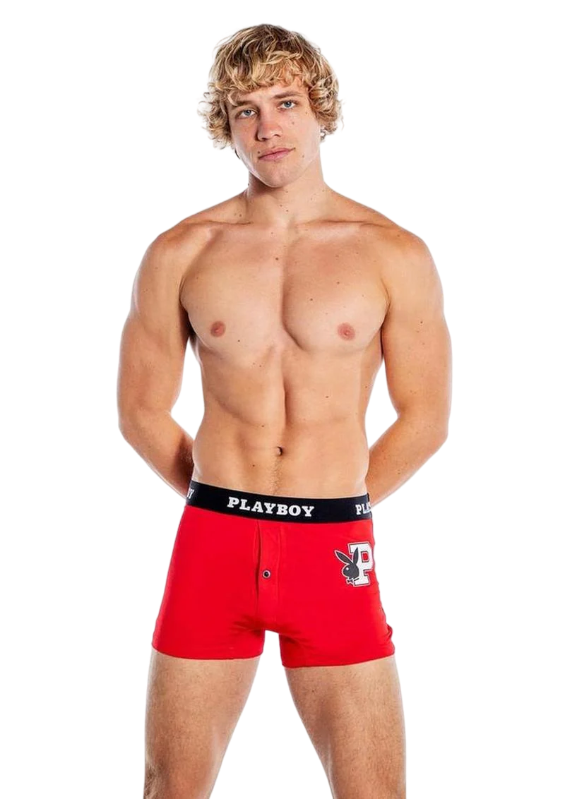 Playboy Mens Varsity Boxer Briefs