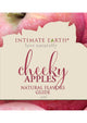 Intimate Earth Natural Flavors Glide Lubricant Cheeky Apples – 3ml foil packet, label close-up