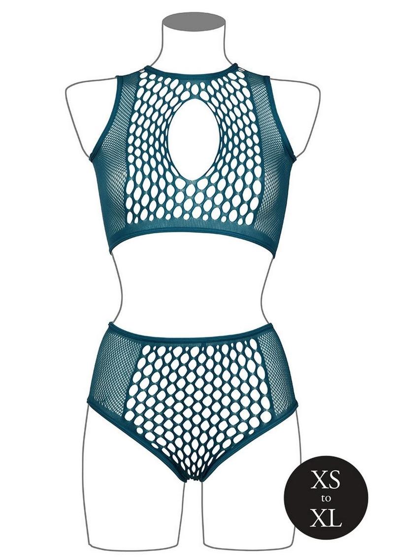 Le Desir Duo Net Key Hole Bra 2pc Set