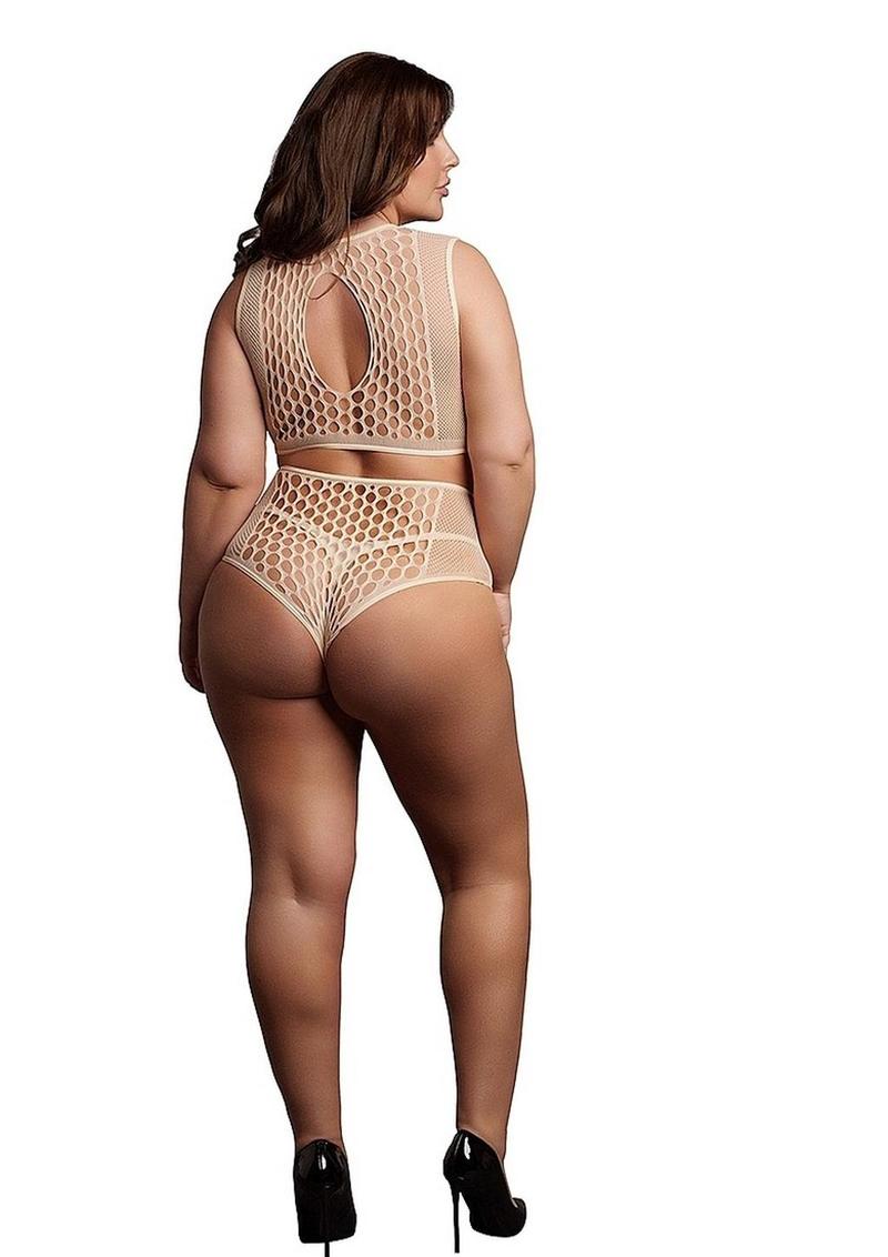 Le Desir Duo Net Key Hole Bra 2pc Set