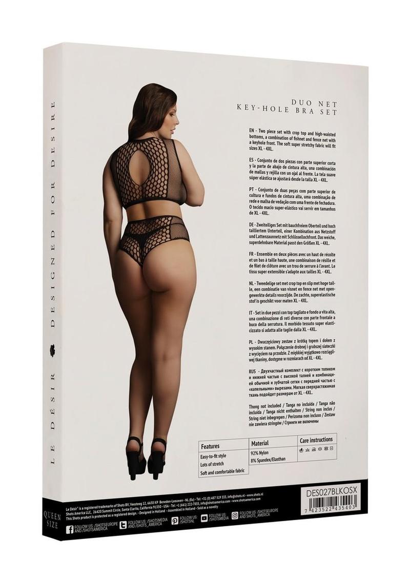 Le Desir Duo Net Key Hole Bra 2pc Set