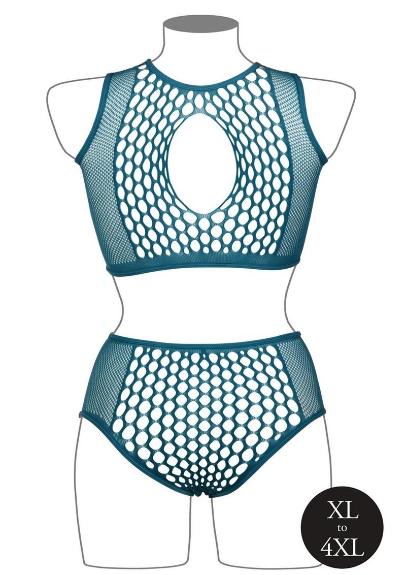 Le Desir Duo Net Key Hole Bra 2pc Set