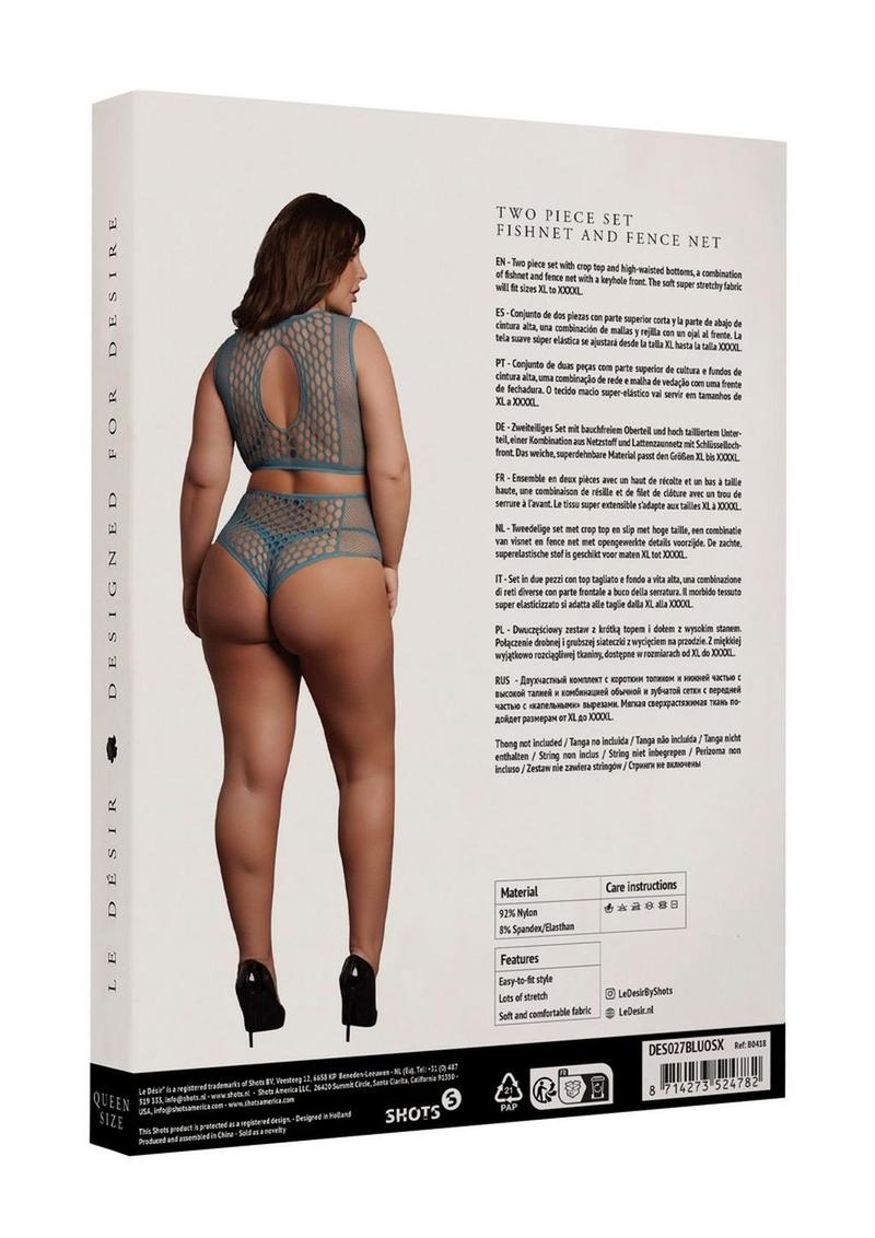 Le Desir Duo Net Key Hole Bra 2pc Set