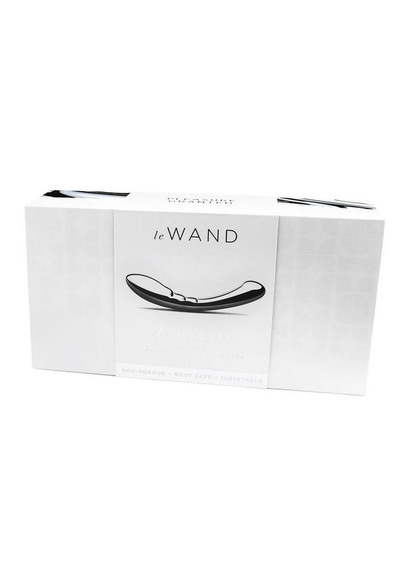 Le Wand Arch Dual End Dildo – Steel, retail packaging