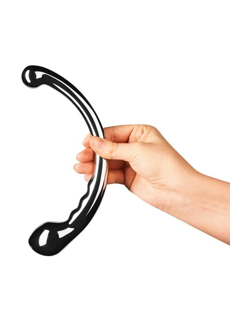 Le Wand Hoop Dual End Dildo – Steel, close-up detail
