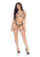 Leg Avenue DM After Dark Applique Bra and Panty 3pc Set