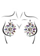 Leg Avenue Cressida Nipple Jewels Stickers (2 Packets - Multicolor