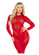 Leg Avenue Lace and Net Heart Keyhole Bodycon Gown
