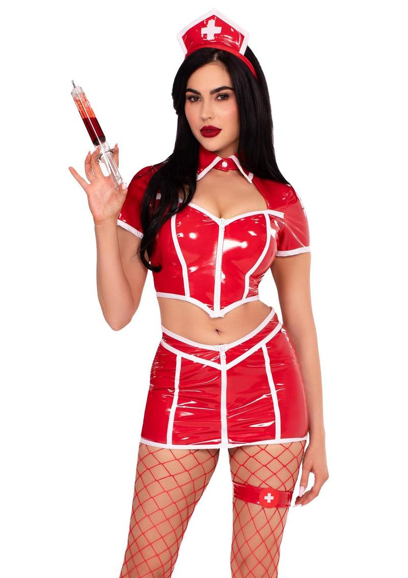 Leg Avenue Red Alert Nurse Costume 4pc Set