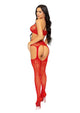 Leg Avenue Opposites Attract Bra G-String and Garter Hose 3pc Set