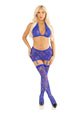 Leg Avenue Wild Nights Bra Skirt and Stockings 3pc Set