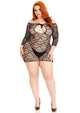 Leg Avenue Seamless Heart Net Mini Dress
