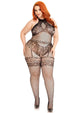Leg Avenue Seamless Halter Plus Size Crotchless Bodystocking